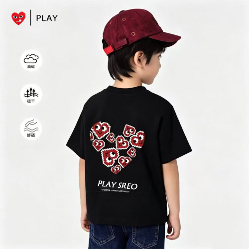 PLAY官方旗舰店正品儿童纯棉白色短袖t恤2026夏宽松运动上衣童装