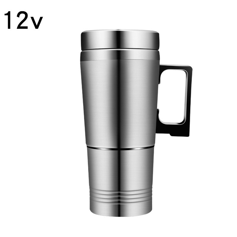 车载电热杯不锈钢内胆加热水杯车用热水器保温杯12V/24V加热水壶