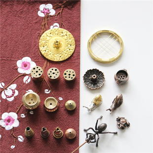 速发插香大全 纯铜葫芦九孔香插迷你小香炉架座盘香香架线香托香