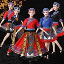 速发新款 套 裕固族成人士演台舞出服少数舞族特色传统民蹈表演服装