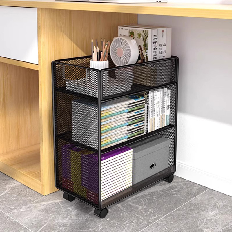 速发书架桌物置下架简易带轮零食桌面小书柜办公室收纳动可移柜小