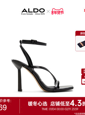 ALDO女士高跟鞋细跟绑带夏季凉鞋性感时尚气质优雅轻奢ALHF24A28