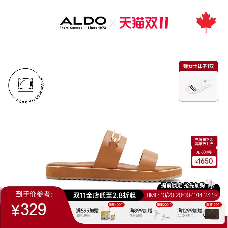 ALDO厚底女士沙滩凉拖鞋一脚蹬