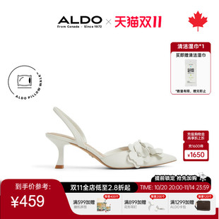 小猫跟婚鞋 羊皮尖头女鞋 ASFS25C08 高跟法式 ALDO女士立体花朵凉鞋