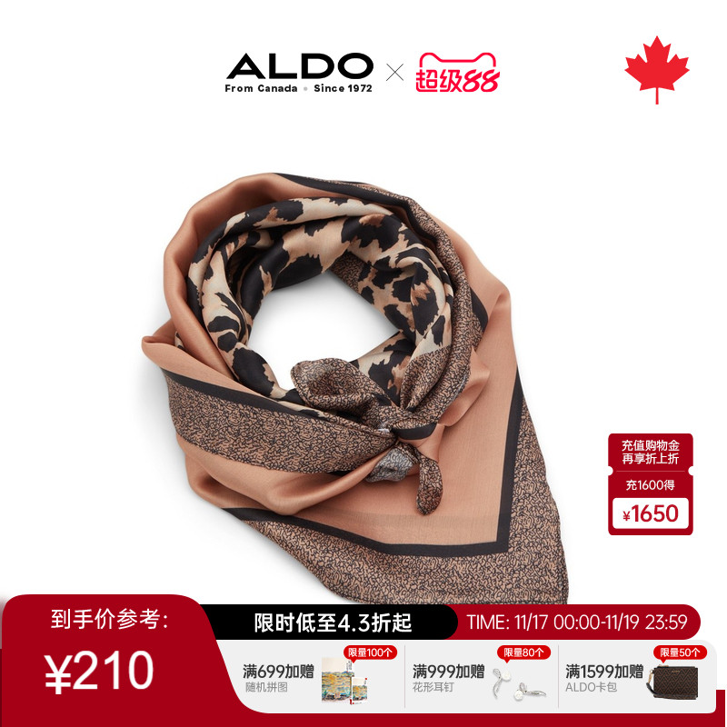 ALDO褐色百搭围巾女士秋冬