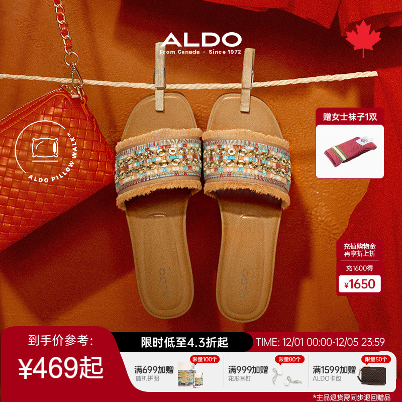 ALDO凉鞋女平跟民族风