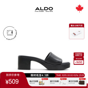 高跟新款 夏季 牛皮女优雅气质聚会百搭粗跟ALGS24A64 凉鞋 ALDO时尚