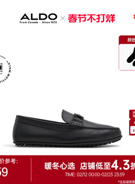 ALDO乐福男士鞋新款日常舒适透气简约牛皮一脚蹬BSKS24B34