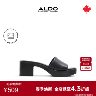 高跟新款 夏季 牛皮女优雅气质聚会百搭粗跟ALGS24A64 凉鞋 ALDO时尚