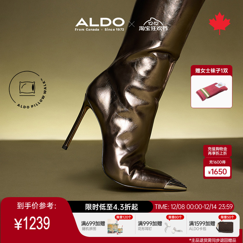 ALDO女士时装靴尖头金属