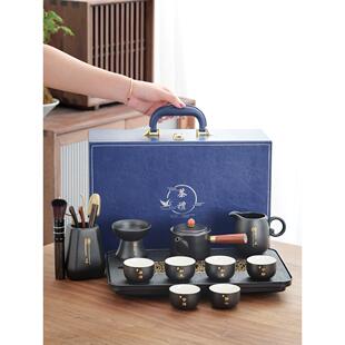 简约家用会客厅泡茶壶 功夫茶具套装 轻奢高档 商务礼品套装 带茶盘