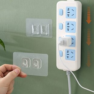 饰品墙面子母扣 双面器排插粘贴物收纳神器插座贴插排固定器家居装