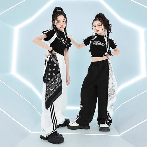 速发爵士舞孩服装潮酷ja团z时髦孩少儿爵z演出服士孩走秀潮服