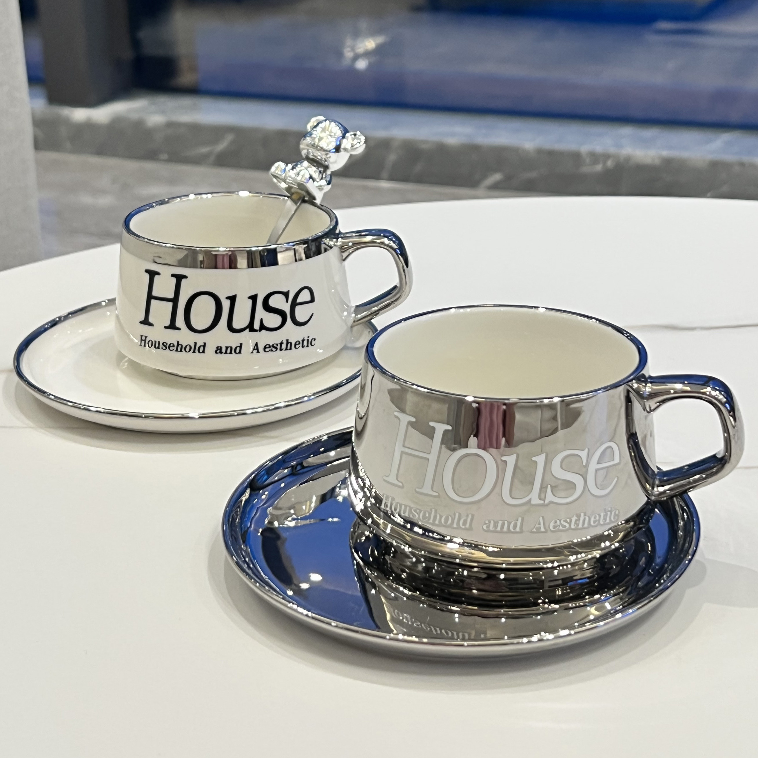 速发轻奢式颜值咖啡杯套装高致精档欧高下午茶杯子高级感陶瓷马克