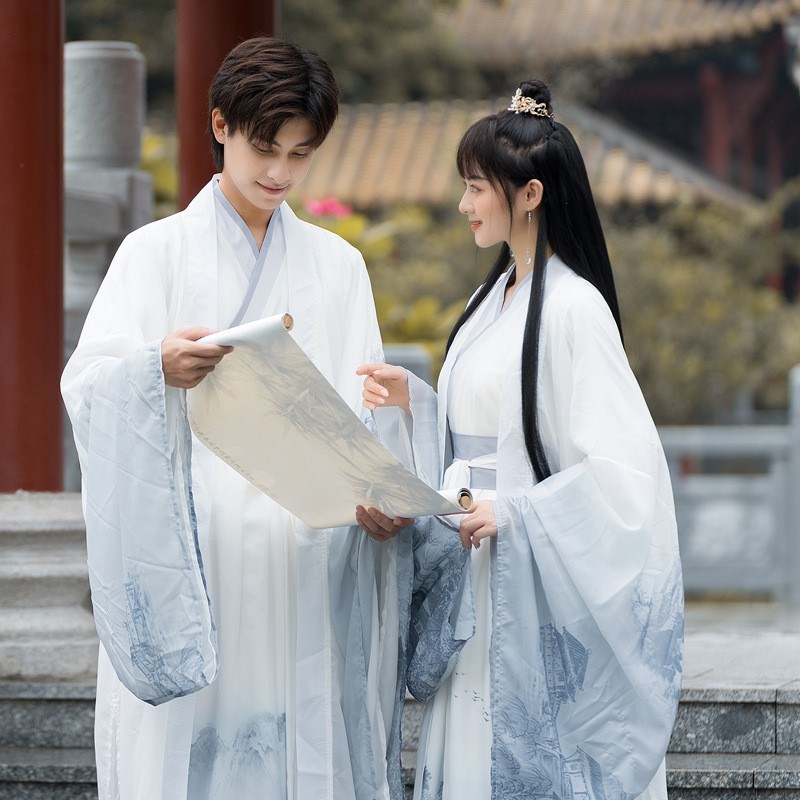 速发成人礼汉服赁唐诵话剧演出书生朗运团体合唱演出服班级宋动会