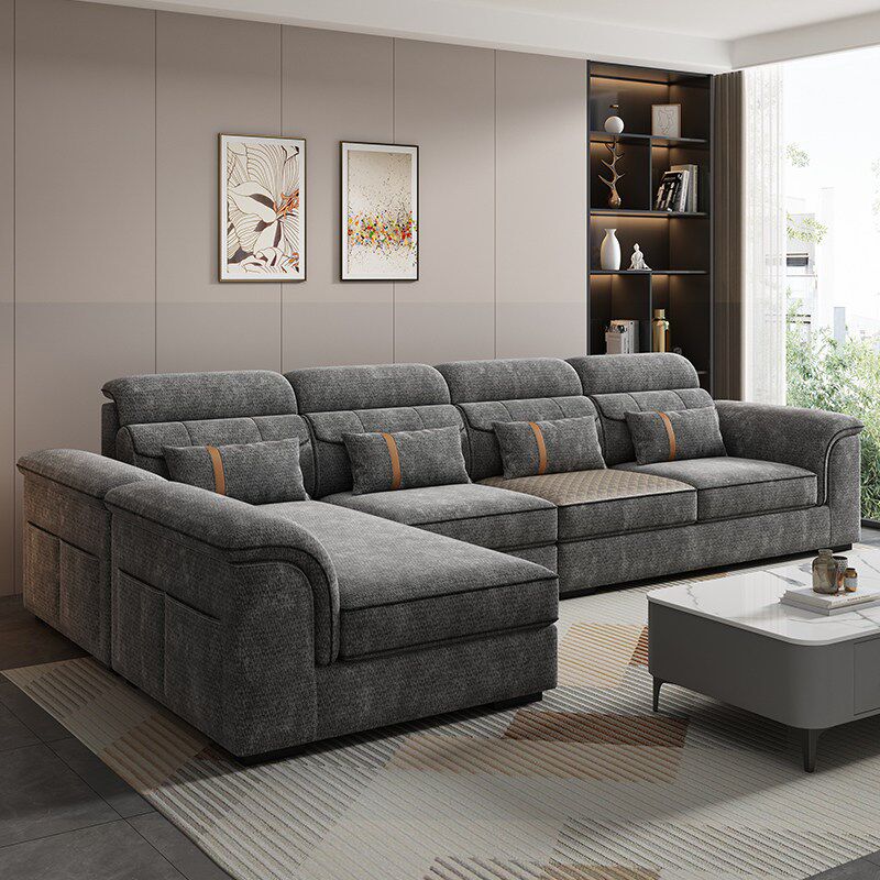 速发2026新款高档雪尼尔布艺沙发客厅组合简约现代小户型夏两用沙