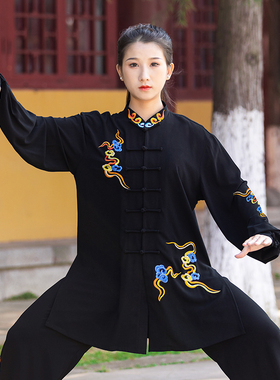 速发高端刺云祥春太极服款太极拳比赛表演练功服男绣秋中长
