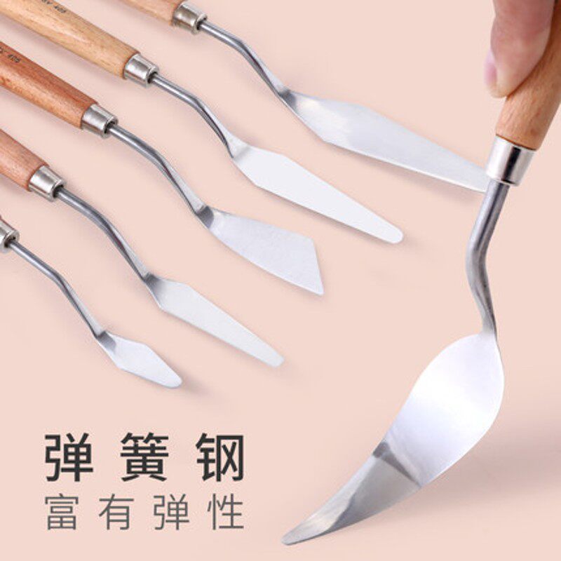 速发包邮 5件套装调色刀 水粉调色刀 丙烯油画 颜料刀 刮刀油画刀