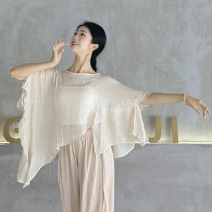 速发舞古衣飘逸宽松出功服上典舞身韵纱衣集训舞蹈服中国舞演练服