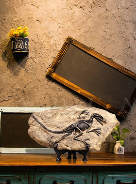 速发厂创恐销家意复古直龙标本模型摆件店铺家居装饰品摆设工艺品