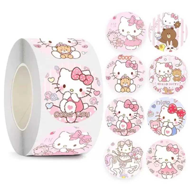 Наклейки Sanrio рулон Kuromi Cinnamoroll наклейки мальчик девочка