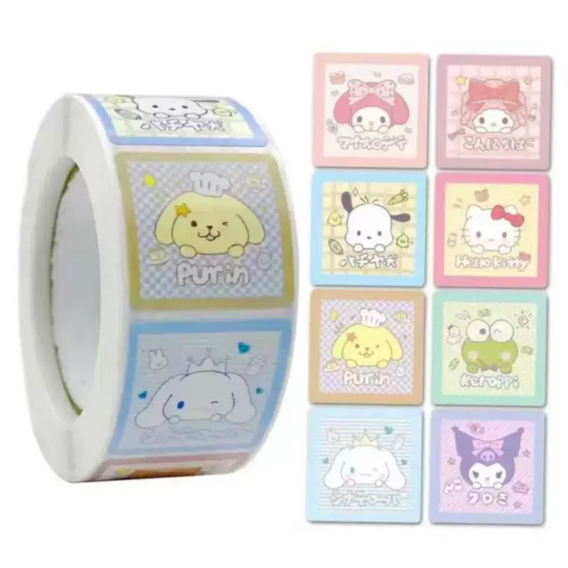 Наклейки Sanrio рулон Kuromi Cinnamoroll наклейки мальчик девочка