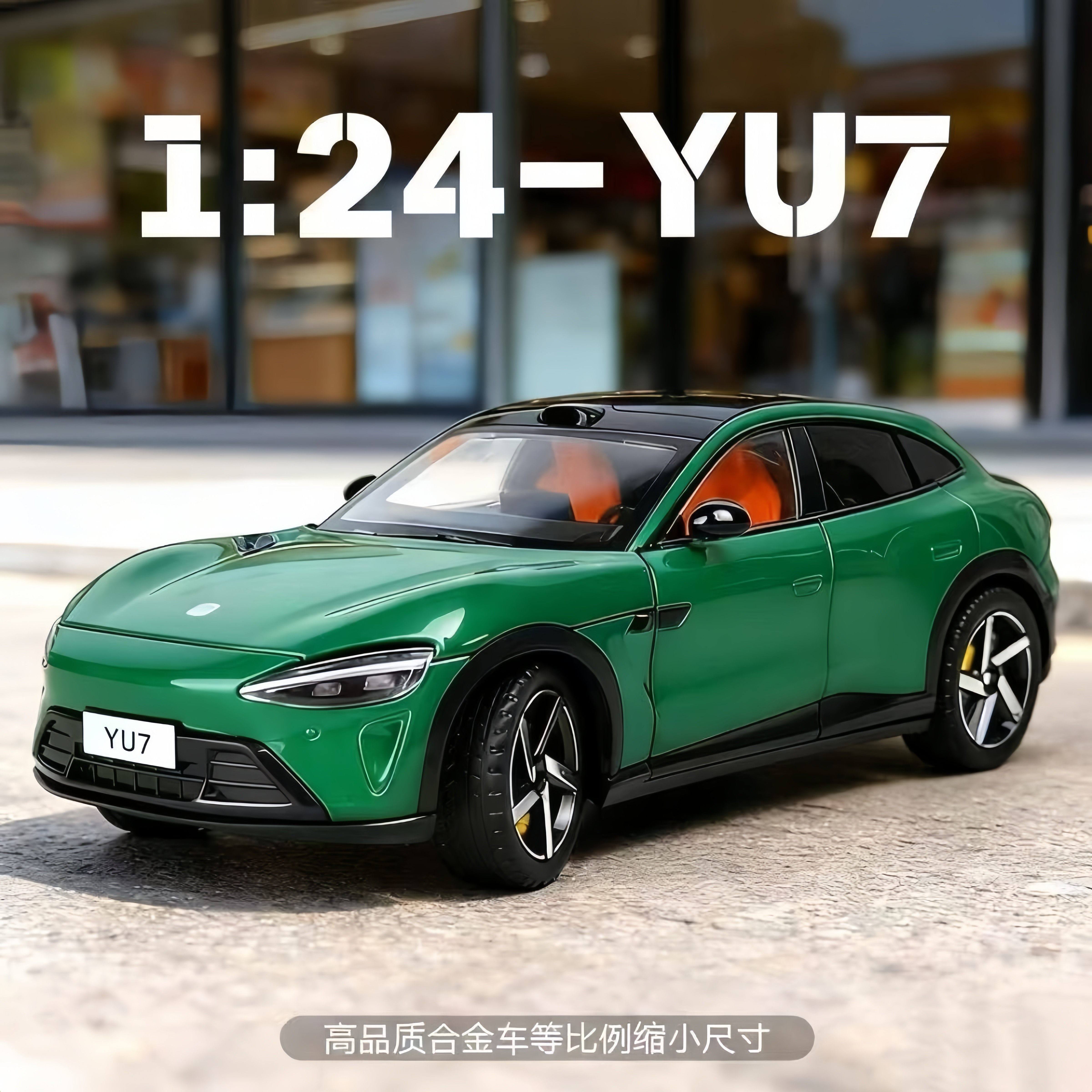 适用于小米yu7合金车模型仿真车模摆件六门可开玩具汽车模型男孩