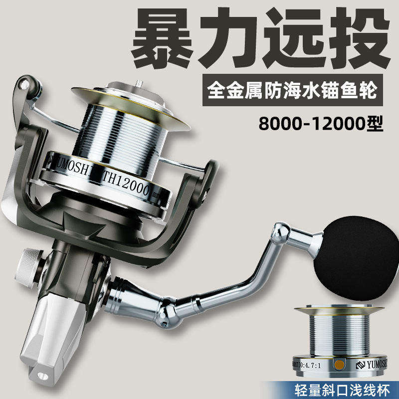 全金属远投纺车轮锚鱼轮