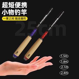 全套小物钓鱼竿微物迷你小手竿钓鳑鲏竿钓虾竿 便携短节溪流竿套装