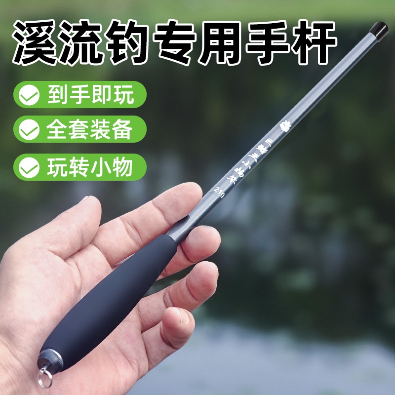 小物钓鱼竿套装鳑鲏马口儿童