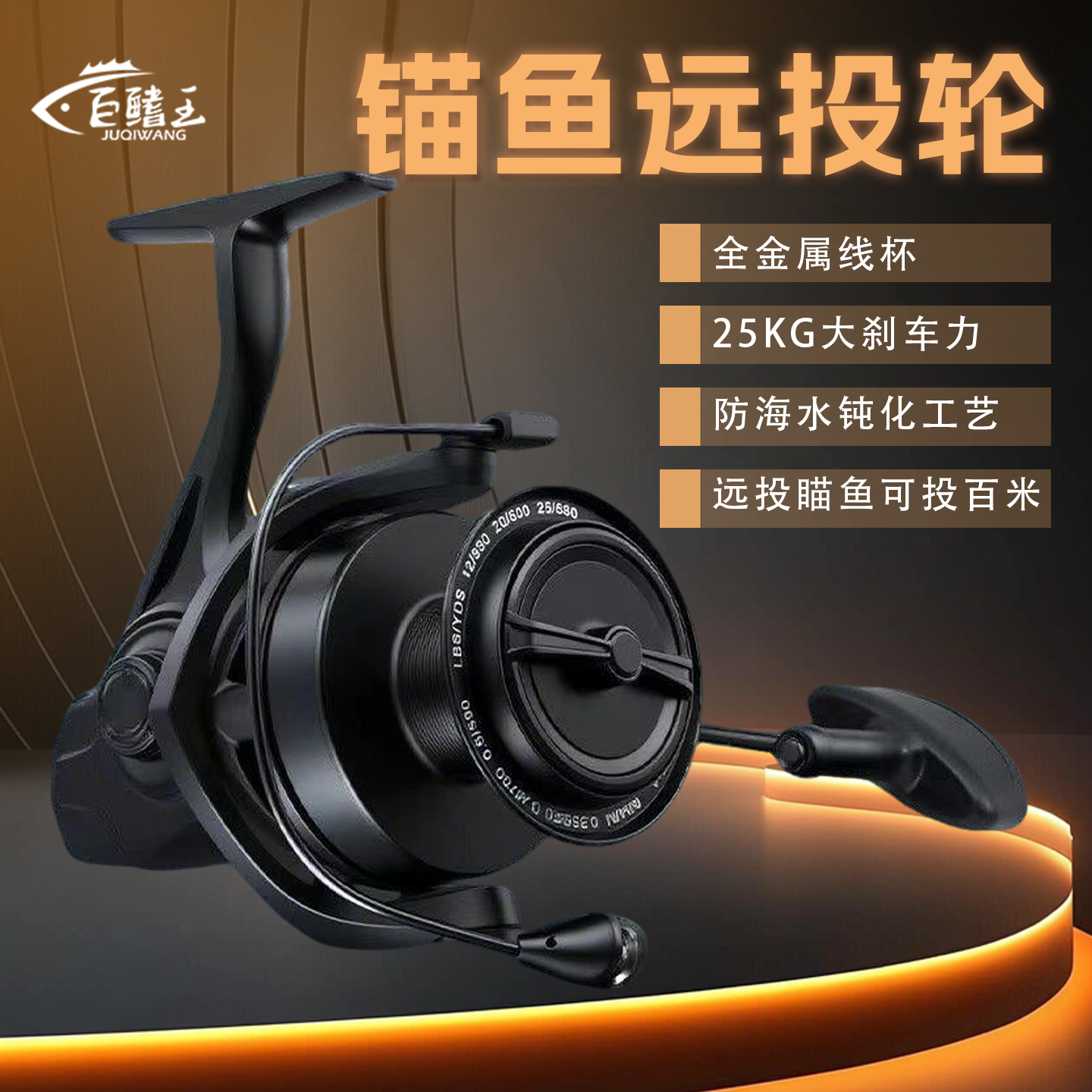 全金属纺车轮大物轮路亚轮