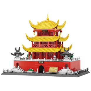 7210-8211世界地标建筑歌剧院土楼滕王阁鼓楼拼装模型摆件