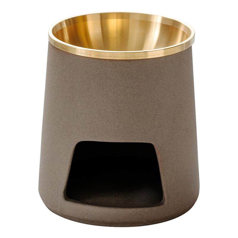 创意陶瓷香薰炉配铜锅可干烧香粉雪松融蜡炉美容院精油加热香薰灯,家居饰品,灭烛剪,淘宝优惠券,粉丝福利购,淘宝优惠卷