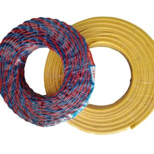 花线交织线黄电缆一卷一盘纯铜牛筋料电线双色线户外工地软线二芯