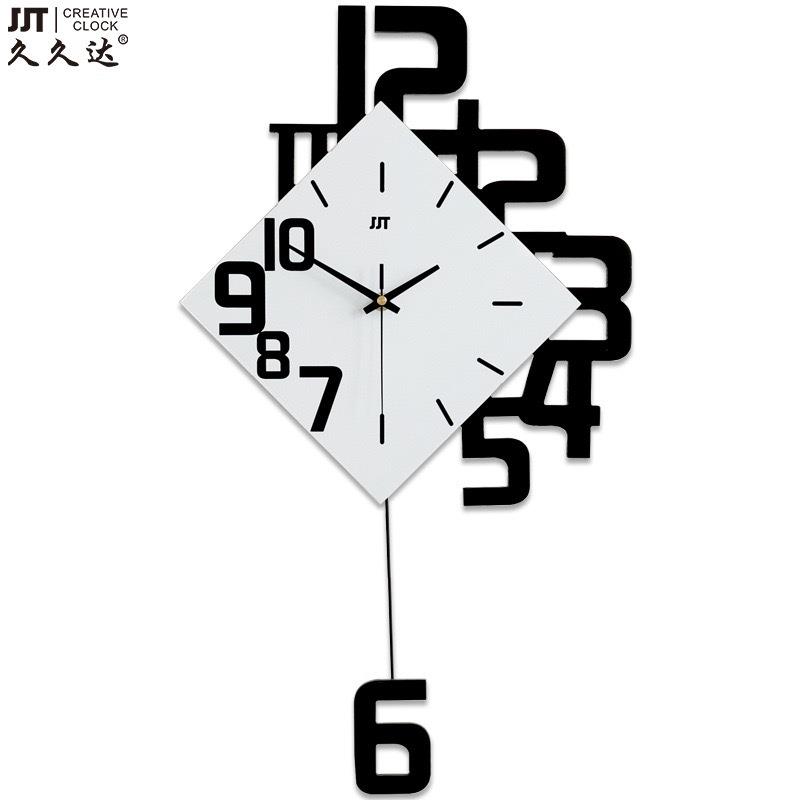 厂家现货钟表个性数字时钟时尚欧式客厅挂钟木质创意装饰挂