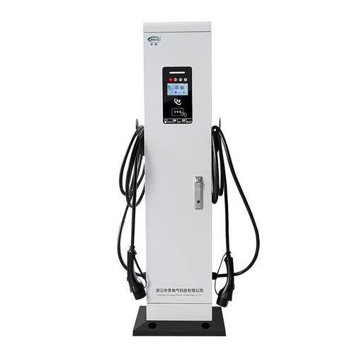 新能源电动汽车充电桩通用双枪交流14kw立式家/商用32A扫码刷卡