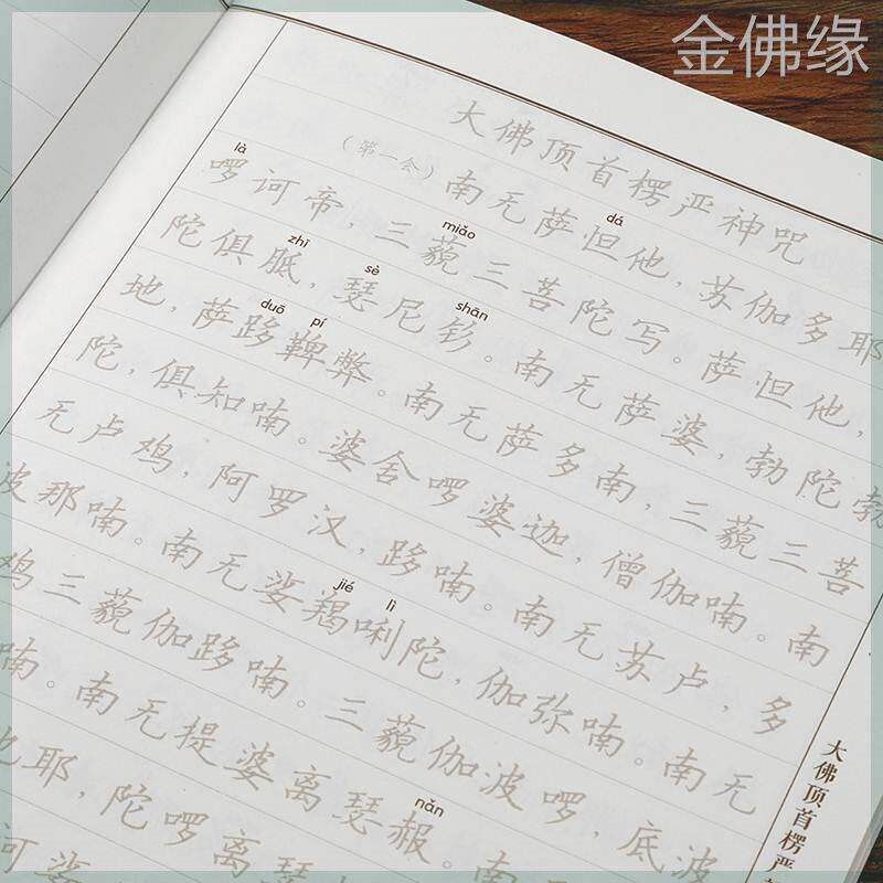 速发简体横版 楞严咒注音抄写本抄经本手抄本 硬笔