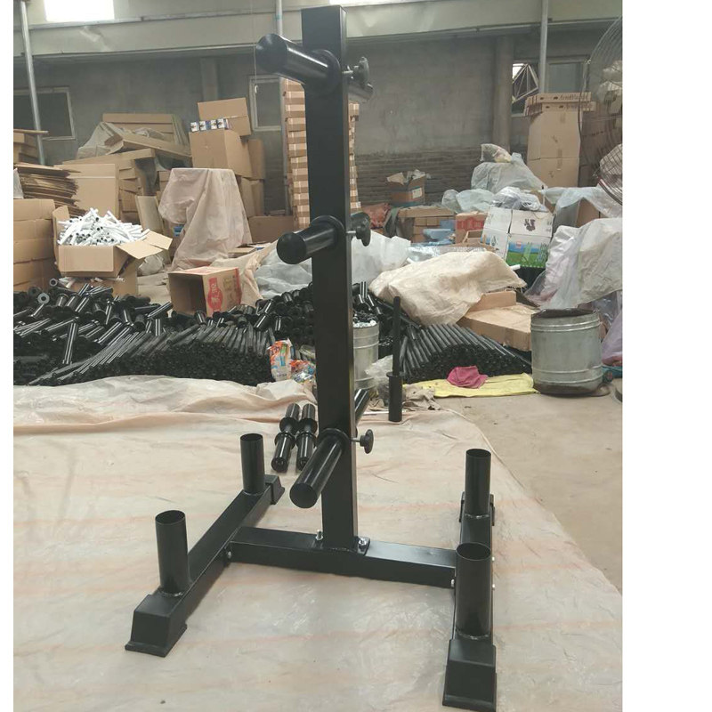 速发杠铃架家用杠铃杆架展示架子商用健身房收纳架大孔杠铃片存储