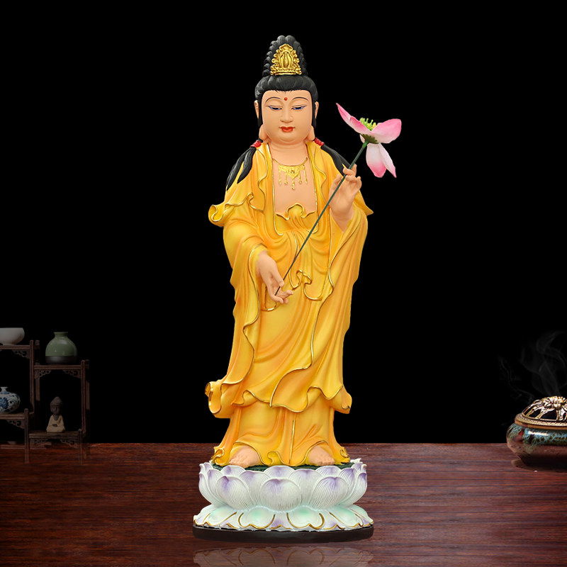 速发大势至菩萨神像家件保平安摆大光明智慧用精进菩萨西方三圣佛