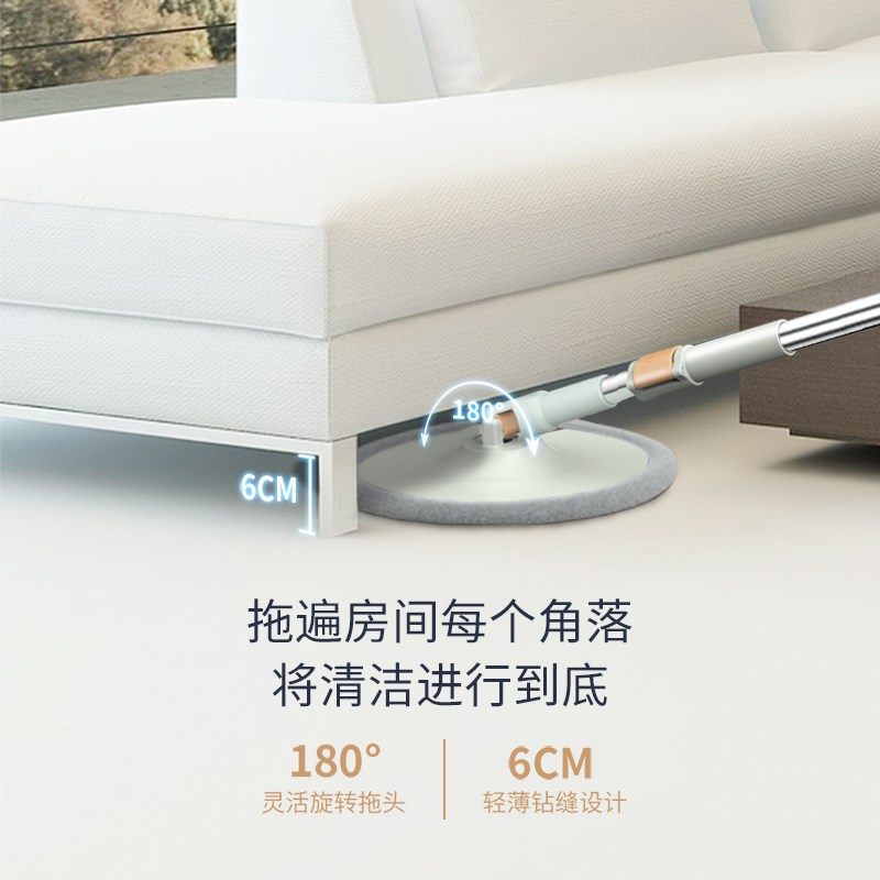 速发免拖洗手人拖把桶家用旋转2025新款自动一懒净平板拖地