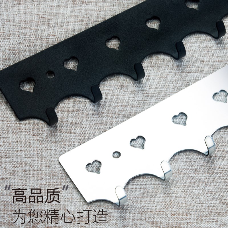 速发挂钩一排长条免打孔壁挂不锈钢衣架衣服神器墙上免钉粘钩墙壁