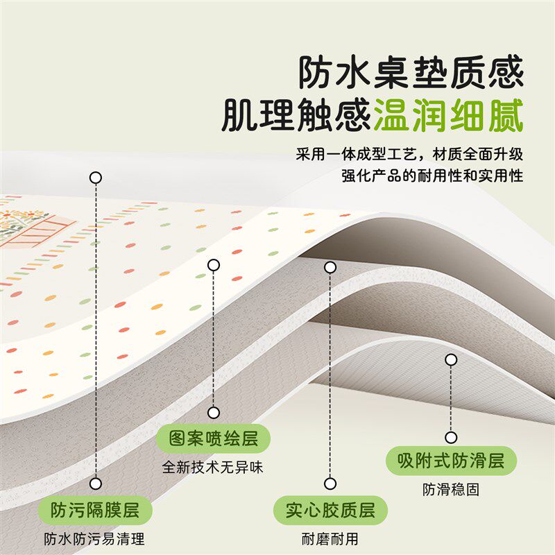 速发小清新椭圆形餐桌垫布桌子保护垫餐桌布防油防水防烫高级感饭