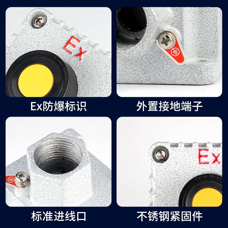速发防爆控制按钮盒L-开/2色/4启动停止自复位1关红色绿/220V