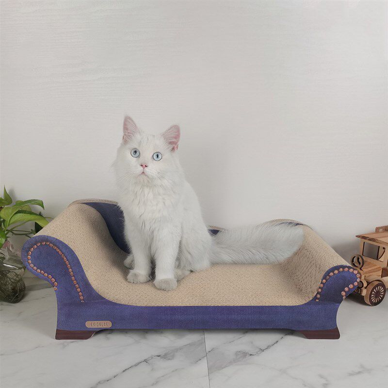 速发IE-贵妃榻沙滩椅沙发绒楞纸猫抓板胖猫肥猫群猫工厂现货-瓦布