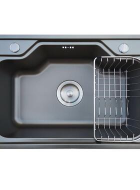 网红热销款不粘锅纳米不锈钢拉伸水槽厨房洗碗盆洗菜池压纹水槽