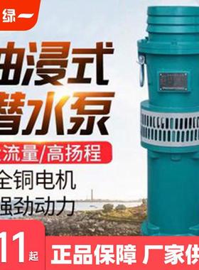供应QY油浸泵农田灌溉油浸式380V潜水大流量抽水泵