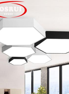 六边形几何办公室卧室客厅走廊过道网咖健身房舞蹈室蜂巢吸顶灯