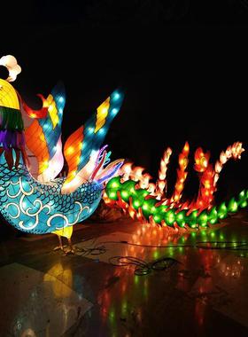 中秋网红不夜城中国风动物造型灯发光装饰亮化美陈观花灯led插电