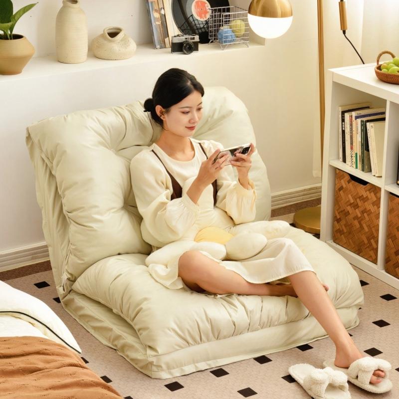 懒人沙发可躺可睡榻榻米折叠沙发床两用阳台休闲小沙发飘窗躺椅