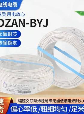 WDZAN-BYJ上上电缆电缆电线辐照交联聚烯烃绝缘低烟无卤阻燃线